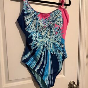 Lilly Pulitzer Pink and Blue One Piece Swimsuit